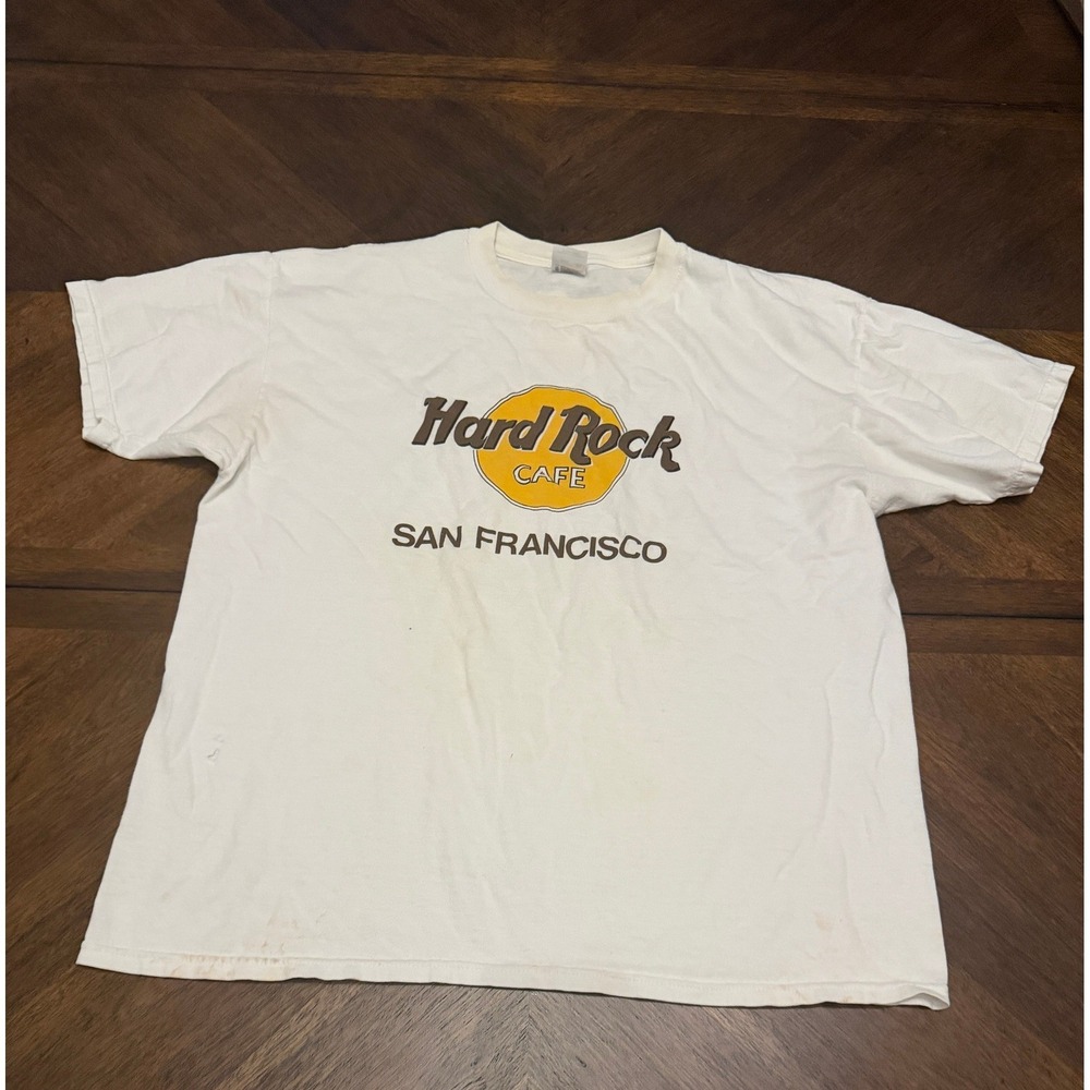 Vintage Hard Rock Cafe San Francisco T-Shirt XL Anvil White Graphic Tee